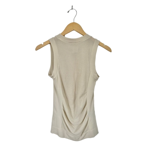 Athleta Foresthill Ascent Wool Seamless Tank Top Mesh Back Cream Size XS - Picture 12 of 15